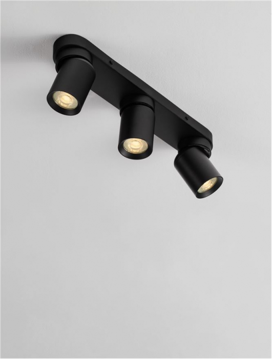 Plafoniera Nova Luce AMECY 9011342 GU10 3x10W    Sandy Black Aluminium  IP20 [5]