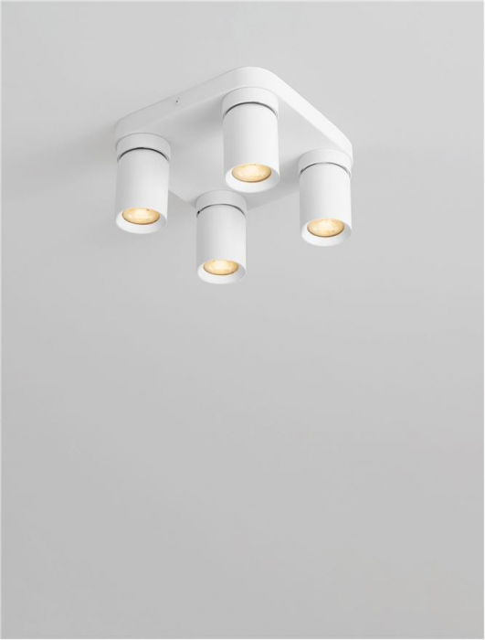 Plafoniera Nova Luce AMECY 9011345 GU10 4x10W    Sandy White Aluminium   IP20 [5]