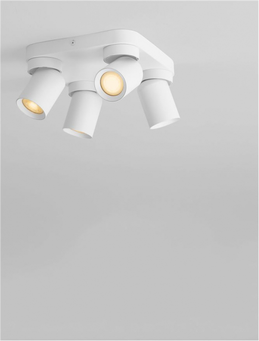 Plafoniera Nova Luce AMECY 9011345 GU10 4x10W    Sandy White Aluminium   IP20 [6]