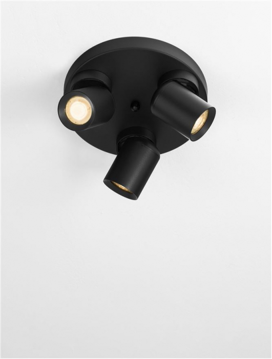 Plafoniera Nova Luce AMECY 9011348 GU10 3x10W    Sandy Black Aluminium  IP20 [5]