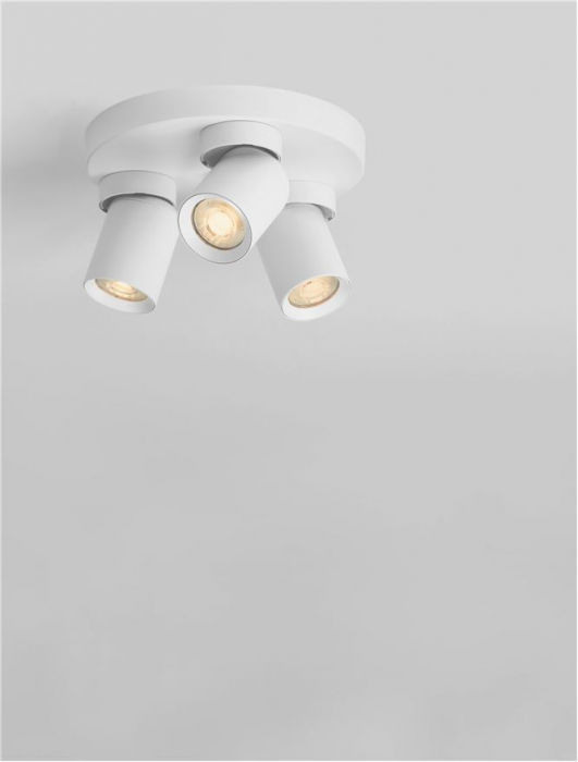 Plafoniera Nova Luce AMECY 9011349 GU10 3x10W    Sandy White Aluminium   IP20 [6]