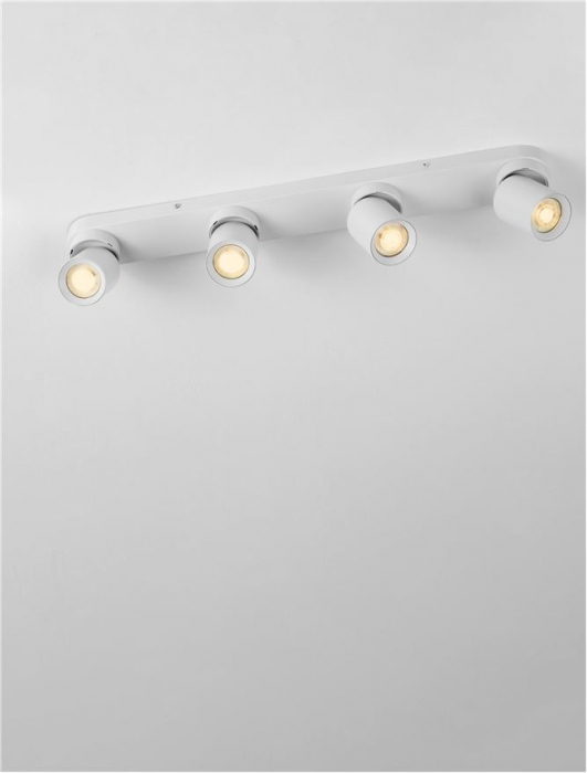 Plafoniera Nova Luce AMECY 9011351 GU10 4x10W    Sandy White Aluminium   IP20 [6]
