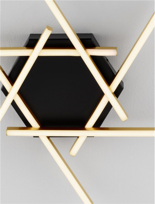 Plafoniera Nova Luce ANTAMA 9001112 Triac Dimmable Sandy Black & Gold Steel & Aluminium LED 43W 1611lm 3200K IP20 [5]