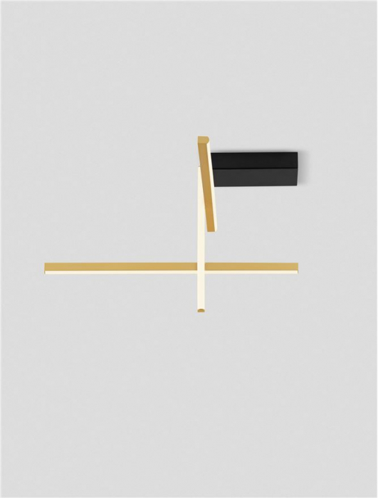 Plafoniera Nova Luce ANTAMA 9001113 Triac Dimmable Sandy Black & Gold Steel & Aluminium LED 26W 973lm 3200K IP20 [5]