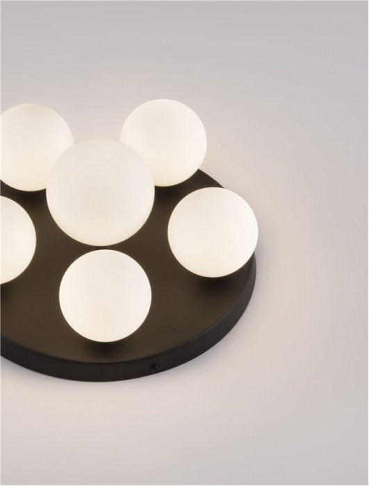 Plafoniera Nova Luce EDEM G9 6x5W   Sandy Black Aluminium & Opal Glass IP20 [2]