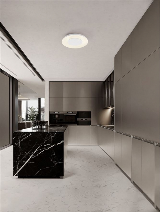 Plafoniera Nova Luce EPOS 9345702 Triac Dimmable Sandy White Metal & Polycarbonate LED 24W 1482lm 2700K+4000K IP20 [2]