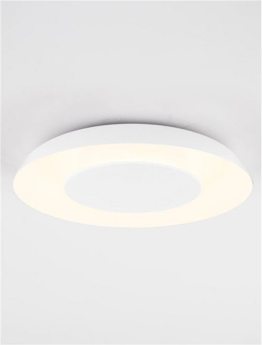 Plafoniera Nova Luce EPOS 9345702 Triac Dimmable Sandy White Metal & Polycarbonate LED 24W 1482lm 2700K+4000K IP20 [4]