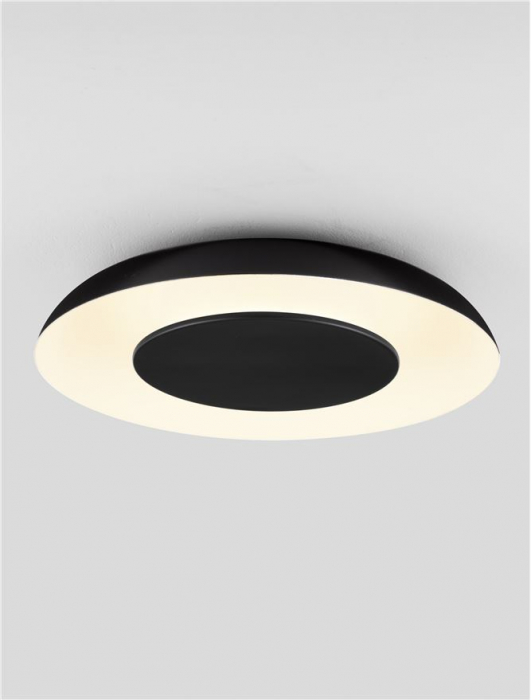 Plafoniera Nova Luce EPOS 9345703 Triac Dimmable Sandy Black & White Metal & Polycarbonate LED 24W 1482lm 2700K+4000K IP20 [4]