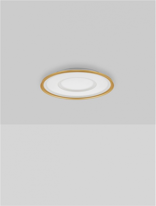 Plafoniera Nova Luce FIGIN 9248179 Dimmable by Remote Control CCT Sandy Gold Steel, Aluminium & Acrylic LED 40W 2244lm 2700K-5000K IP20 [3]