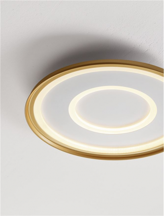 Plafoniera Nova Luce FIGIN 9248179 Dimmable by Remote Control CCT Sandy Gold Steel, Aluminium & Acrylic LED 40W 2244lm 2700K-5000K IP20 [5]