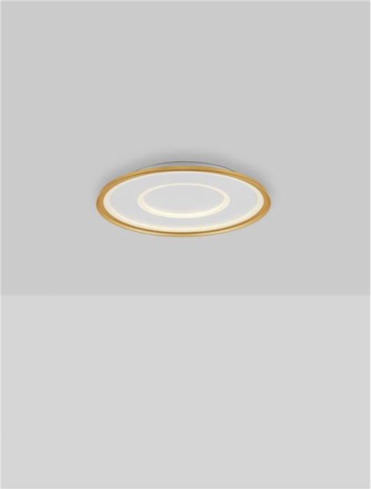 Plafoniera Nova Luce FIGIN 9248179 Dimmable by Remote Control CCT Sandy Gold Steel, Aluminium & Acrylic LED 40W 2244lm 2700K-5000K IP20 [4]