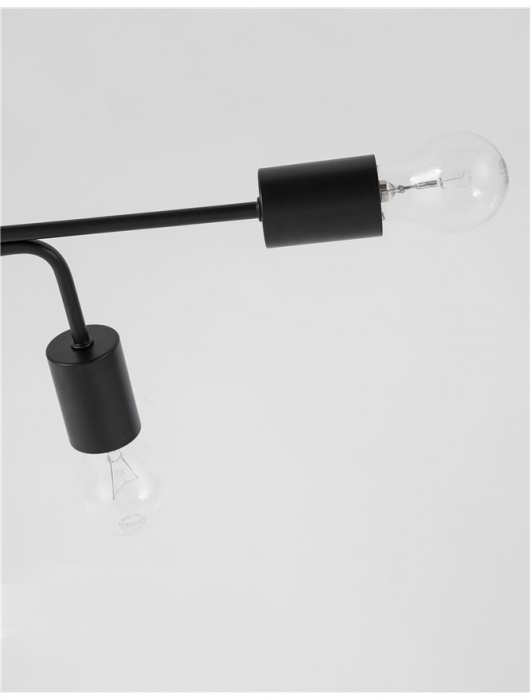 Plafoniera Nova Luce GRANSO E27 6X12W   Sandy Black Metal  IP20 [3]