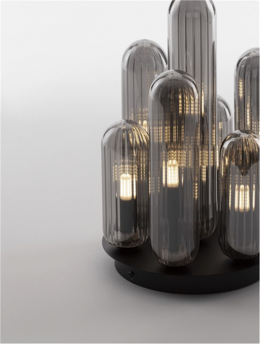 Plafoniera Nova Luce GUSTAVE G9 7x5W   Light Smoky Grey Glass& Matt Black Metal IP20 [3]