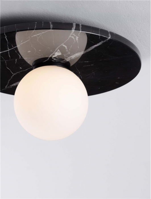 Plafoniera Nova Luce IDOR 9501250 Black Marble & Opal Glass G9 1x5W IP20 [5]