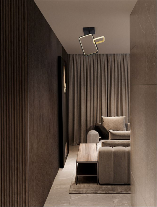 Plafoniera Nova Luce IMAR 9001106 Triac Dimmable Sandy Black & Gold Steel & Aluminium LED 30W 1261lm 3200K IP20 [2]