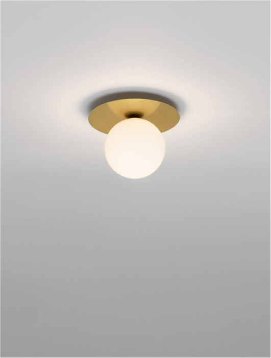 Plafoniera Nova Luce INDIGO G9 1x5W   Gold Metal & Opal Glass  IP20 [2]
