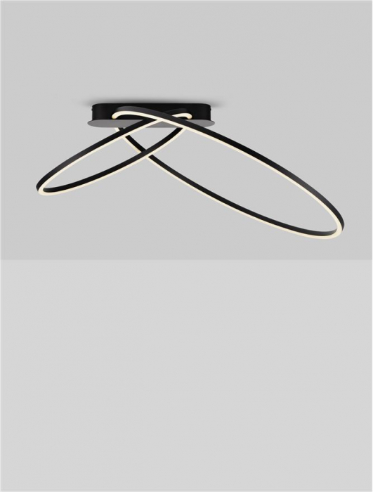 Plafoniera Nova Luce KIKLOS 9248171 Triac Dimmable Sandy Black Steel, Aluminium & Silicone LED 42W 1923lm 3000K IP20 [4]