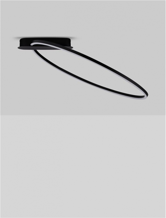 Plafoniera Nova Luce KIKLOS 9248174 Triac Dimmable Sandy Black Steel, Aluminium & Silicone LED 30W 1250lm 3000K IP20 [3]