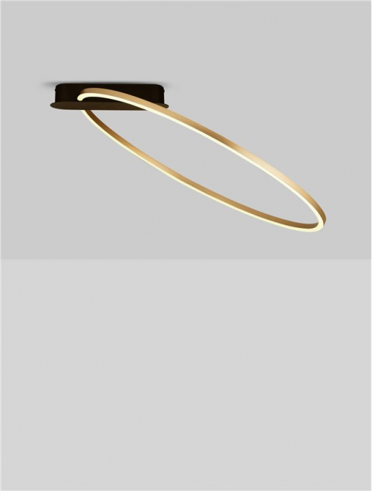 Plafoniera Nova Luce KIKLOS 9248175 Triac Dimmable Brass Gold Steel, Aluminium & Silicone LED 30W 1301lm 3000K IP20 [4]