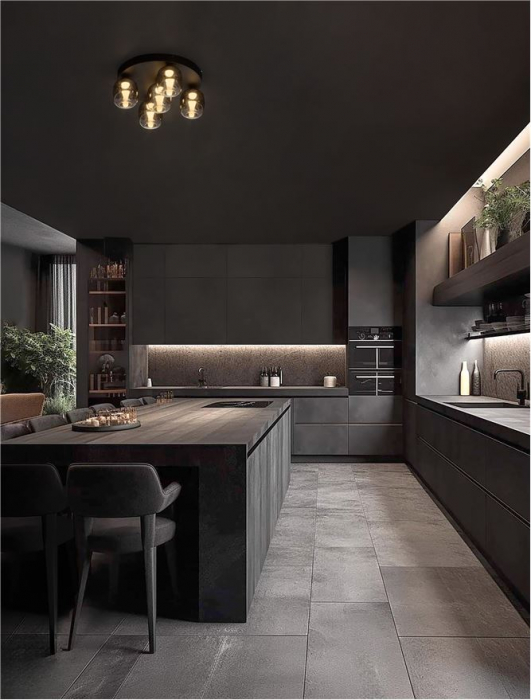 Plafoniera Nova Luce KITA 9236210 Triac Dimmable Sandy Black Steel & Smoke Glass LED 28W 2222lm 3000K IP20 [2]