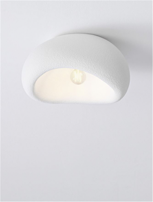 Plafoniera Nova Luce AERE 9002663  E27 1x12W Polyurethane & Resin Sandy White IP20 [5]