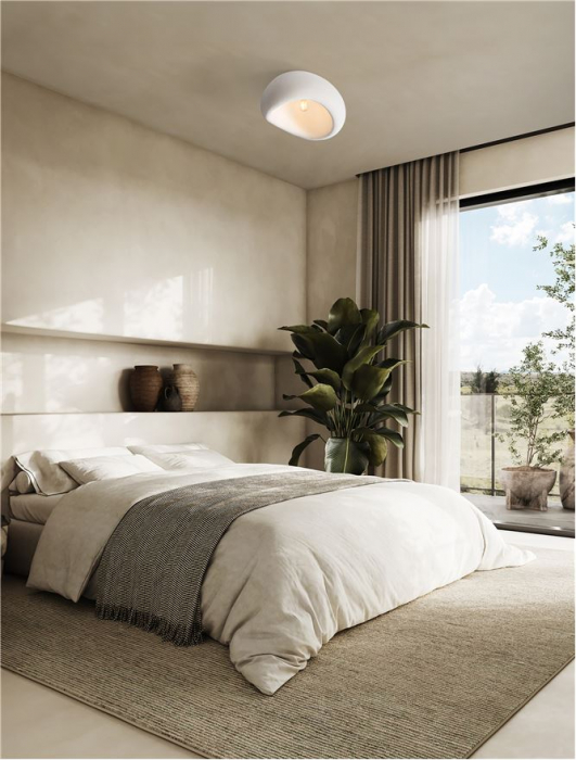 Plafoniera Nova Luce AERE 9002664 E27 1x12W Polyurethane & Resin Sandy White  IP20 [2]