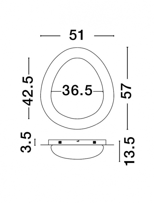 Plafoniera Nova Luce NIMBUS 9030647 LED 29W 3000K 2384lm W ood Color Aluminium & Acrylic  Triac Dimmable IP20 [9]