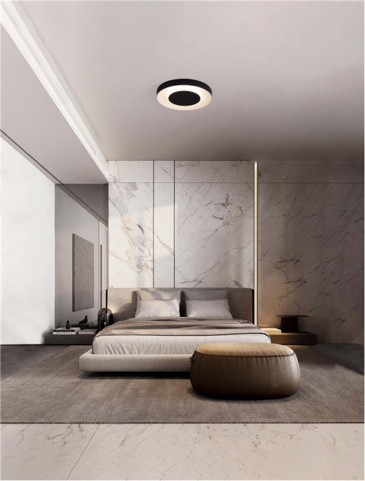 Plafoniera Nova Luce PADA 9345716 Triac Dimmable Sandy Black & White Metal & Acrylic LED 25W 1592lm 2700K+4000K IP20 [2]