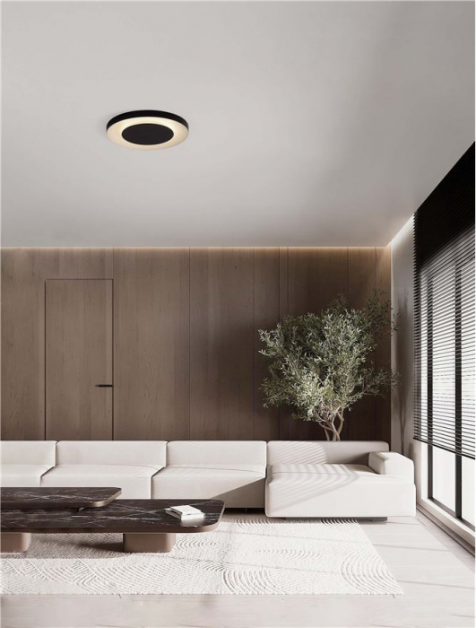 Plafoniera Nova Luce PADA 9345717 Triac Dimmable Sandy Black & White Metal & Acrylic LED 37W 2207lm 2700K+4000K IP20 [2]