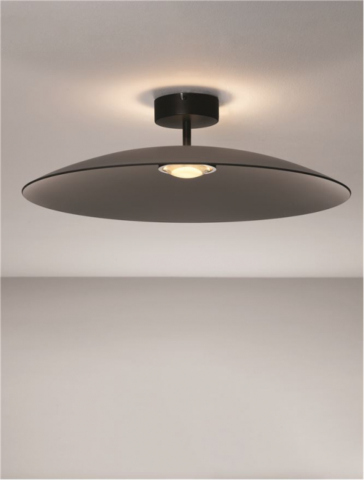 Plafoniera Nova Luce POLIFEMO 9620142 Smoke Glass & Sandy Black Metal LED 17W 854lm 3000K IP20 [4]