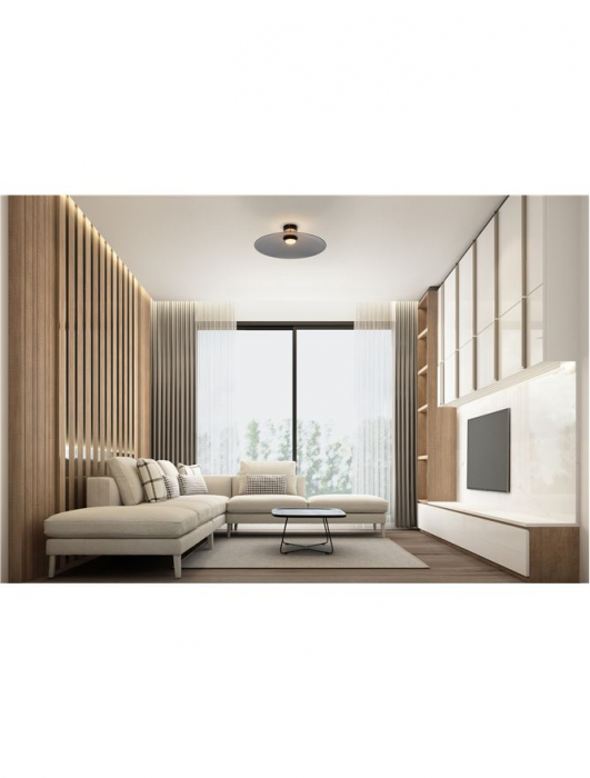Plafoniera Nova Luce POLIFEMO 9620142 Smoke Glass & Sandy Black Metal LED 17W 854lm 3000K IP20 [2]