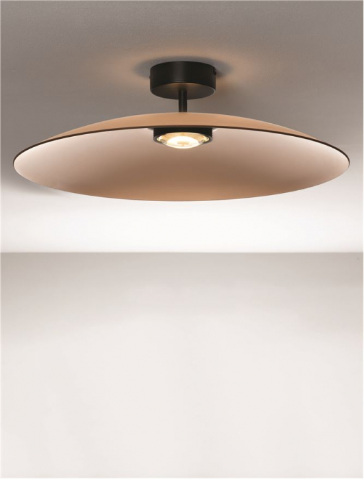 Plafoniera Nova Luce POLIFEMO 9620143 Brown Glass & Sandy Black Metal LED 17W 853lm 3000K IP20 [4]