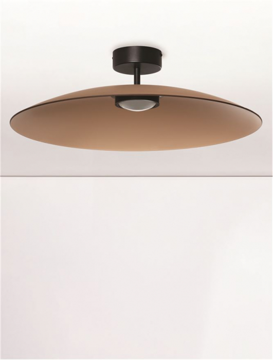 Plafoniera Nova Luce POLIFEMO 9620143 Brown Glass & Sandy Black Metal LED 17W 853lm 3000K IP20 [3]
