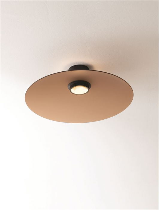 Plafoniera Nova Luce POLIFEMO 9620143 Brown Glass & Sandy Black Metal LED 17W 853lm 3000K IP20 [5]