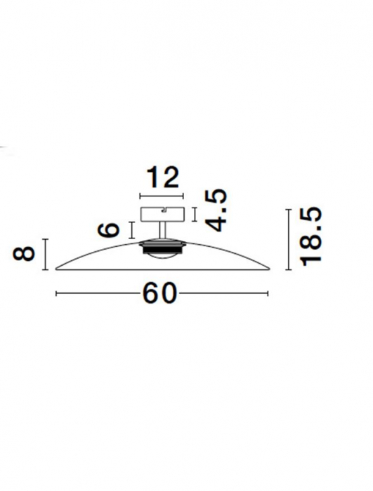 Plafoniera Nova Luce POLIFEMO 9620143 Brown Glass & Sandy Black Metal LED 17W 853lm 3000K IP20 [6]