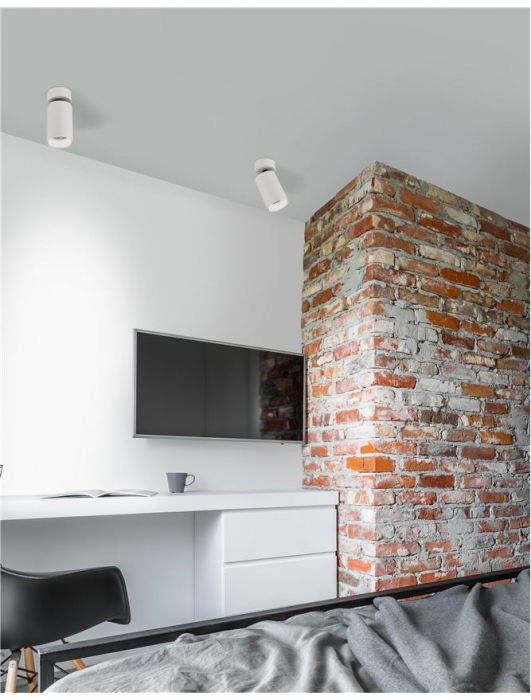 Aplica/Plafoniera Nova Luce TOD GU10 1X10W   Sandy White Aluminium  IP20 [2]