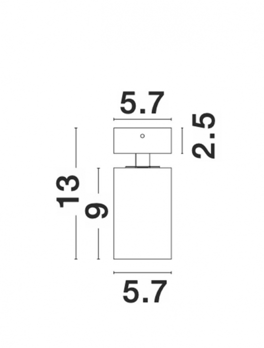 Aplica/Plafoniera Nova Luce TOD GU10 1X10W   Sandy White Aluminium  IP20 [8]