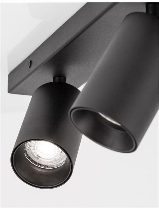 Plafoniera Nova Luce TOD GU10 2X10W   Sandy Black Aluminium  IP20 [5]