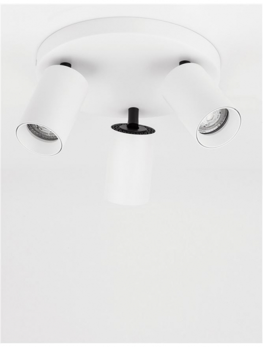 Plafoniera Nova Luce TOD GU10 3X10W   Sandy White Aluminium  IP20 [4]