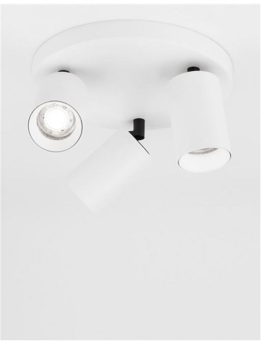 Plafoniera Nova Luce TOD GU10 3X10W   Sandy White Aluminium  IP20 [2]