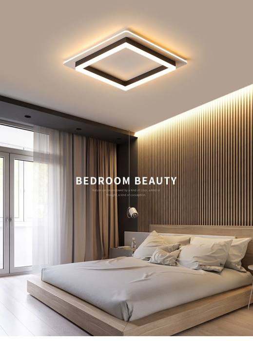 Plafoniera OEM LED integrat 41W 2000lm CCT (3000K+4000K+6500K) Metal+Acril Black  240x240x80mm [2]