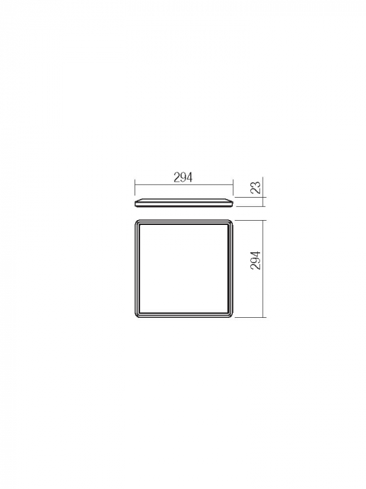 Plafoniera patrata Smarter Memo 05-937 Policarbonat Negru mat CCT LED 24W 3000K-6500K 1700lm/1900lm IP54 [2]