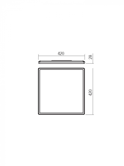 Plafoniera patrata Smarter Memo 05-946 Policarbonat Alb mat LED 24W 4000K 2200lm IP20 [2]