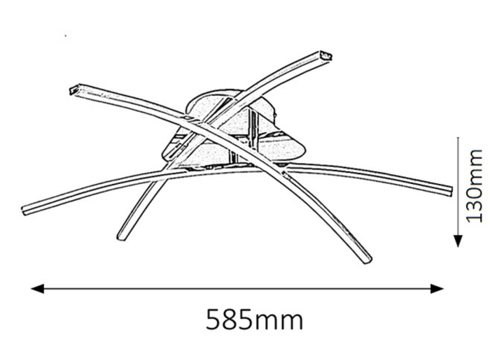 Plafoniera Rabalux Alexis LED 3x 7W 1500lm 4000K metal chrome stil minimal, IP20 2504 [6]