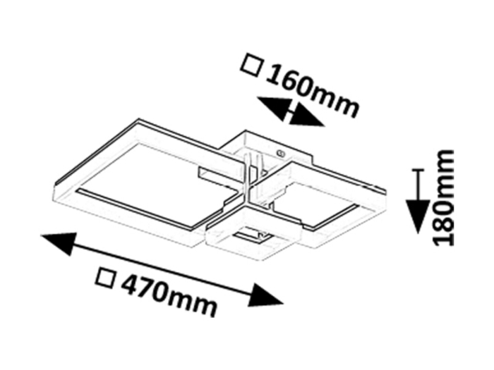 Plafoniera Rabalux Amilia LED 22W 2070lm 3000, 4000, 6500K metal plastic negru alb IP20 [9]