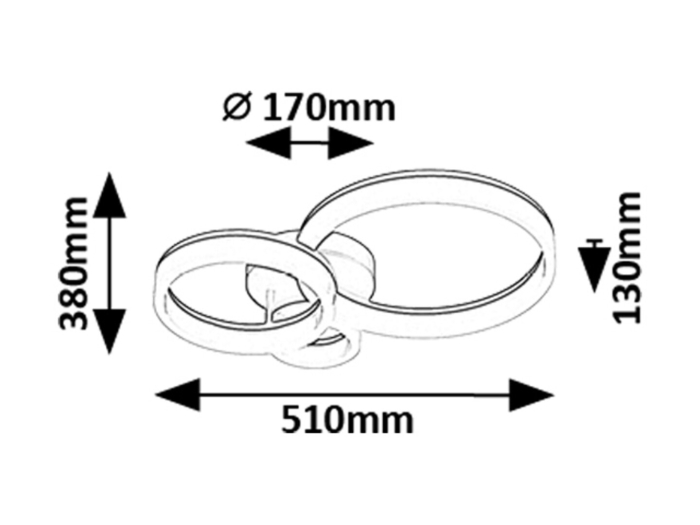 Plafoniera Rabalux Amilia LED 24W 2070lm 3000, 4000, 6500K metal plastic negru alb IP20 [10]