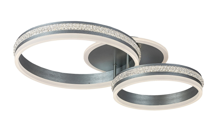 Plafoniera Rabalux Avalon LED 50W 3150lm 4000K metal acril aluminiu șlefuit alb IP20 [2]