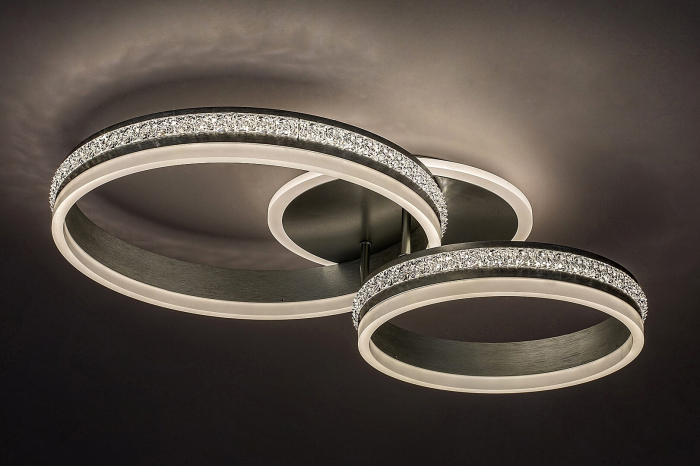 Plafoniera Rabalux Avalon LED 50W 3150lm 4000K metal acril aluminiu șlefuit alb IP20 [4]