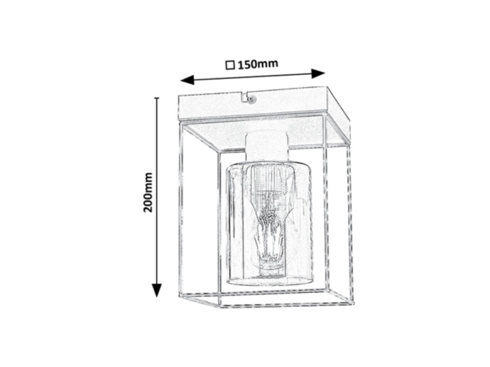 Plafoniera Rabalux Chadwick E27 E27 1x MAX 25W   metal black stil modern 230V, 50Hz IP20 71031 [5]