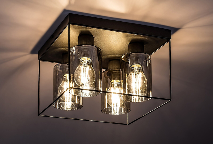 Plafoniera Rabalux Chadwick E27 E27 4x MAX 25W   metal black stil modern 230V, 50Hz IP20 71034 [3]